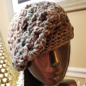NWT Handmade Crochet Chunky 3-Way Unisex Beret
